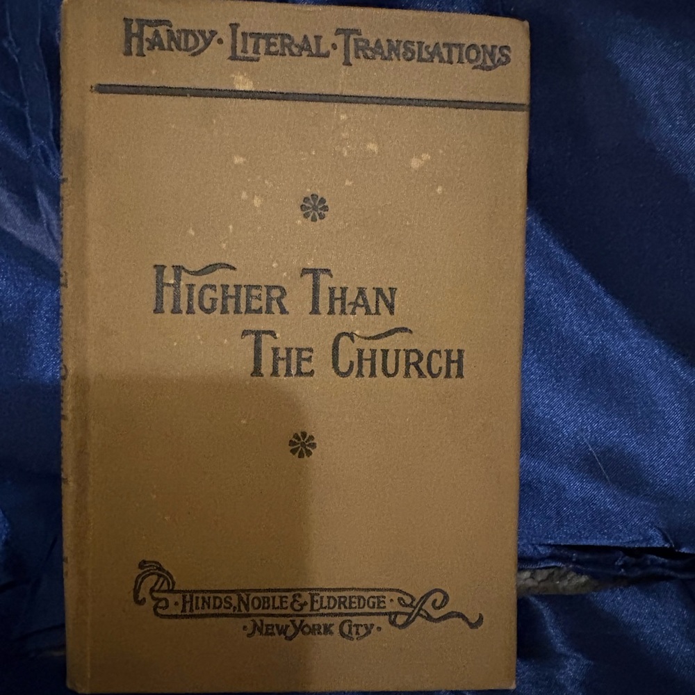 Higher Than The Church Book